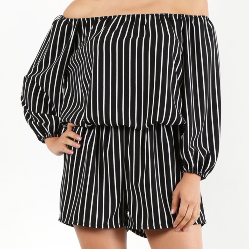 NWOT Striped Romper